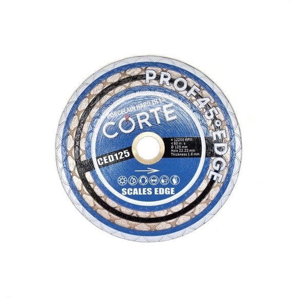 Диск алмазный CORTE для УШМ 22,2 мм 125х1,6х25 мм. SCALES EDGE SED125