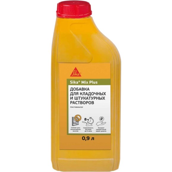Добавка для кладочных растворов SIKA Mix Plus RU 0.9 л 524063 Добавка для кладочных растворов SIKA Mix Plus RU 0.9 л 524063