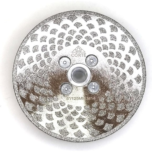 Диск алмазный для УШМ CORTE шлифовально отрезной M14 125 мм ELECTROPLATED SCALES ESFD125 Диск алмазный для УШМ CORTE шлифовально отрезной M14 125 мм ELECTROPLATED SCALES ESFD125