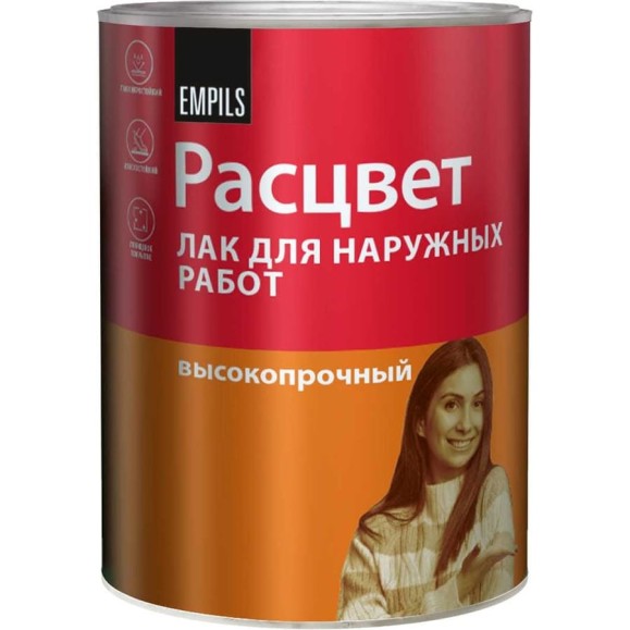 Лак для наружных работ РАСЦВЕТ алкидный 0.7 кг 86736 Лак для наружных работ РАСЦВЕТ алкидный 0.7 кг 86736