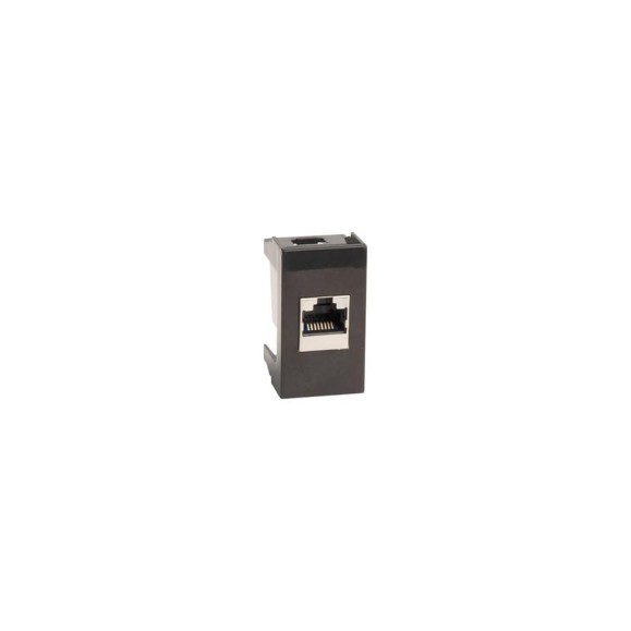 Розетка DKC RJ 45, кат.6, экранированная, Viva, 1 модуль, черная, 1 шт. 45268 Розетка DKC RJ 45, кат.6, экранированная, Viva, 1 модуль, черная, 1 шт. 45268