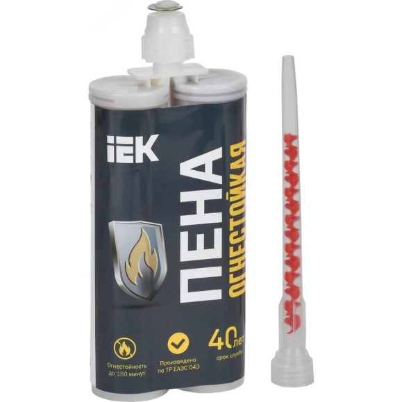 Пена огнестойкая IEK ИНЗАПЕН-П 380 мл картридж CPO12-3-380 Пена огнестойкая IEK ИНЗАПЕН-П 380 мл картридж CPO12-3-380