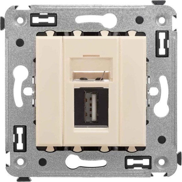 Розетка DKC USB 2.0 одинарная в стену, тип А А, Avanti, Ванильная дымка 1 ШТ 4405403 Розетка DKC USB 2.0 одинарная в стену, тип А А, Avanti, Ванильная дымка 1 ШТ 4405403