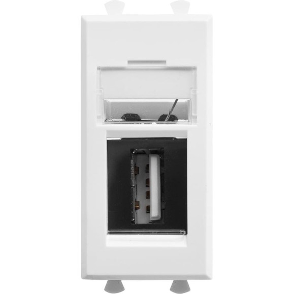 Розетка DKC USB 2.0 модульная, тип А А, Avanti, Белое облако, 1 модуль 1 ШТ 4400401 Розетка DKC USB 2.0 модульная, тип А А, Avanti, Белое облако, 1 модуль 1 ШТ 4400401