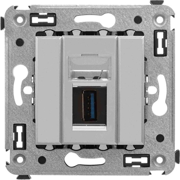 Розетка DKC USB 3.0 одинарная в стену, тип А А, Avanti, Закаленная сталь 1 ШТ 4404303 Розетка DKC USB 3.0 одинарная в стену, тип А А, Avanti, Закаленная сталь 1 ШТ 4404303