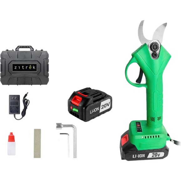 Аккумуляторный бесщеточный секатор Zitrek GreenNer 20 (20В, 2,0Ач Li-ion аккум. 2шт., зу, кейс) 082-1855 Аккумуляторный бесщеточный секатор Zitrek GreenNer 20 (20В, 2,0Ач Li-ion аккум. 2шт., зу, кейс) 082-1855