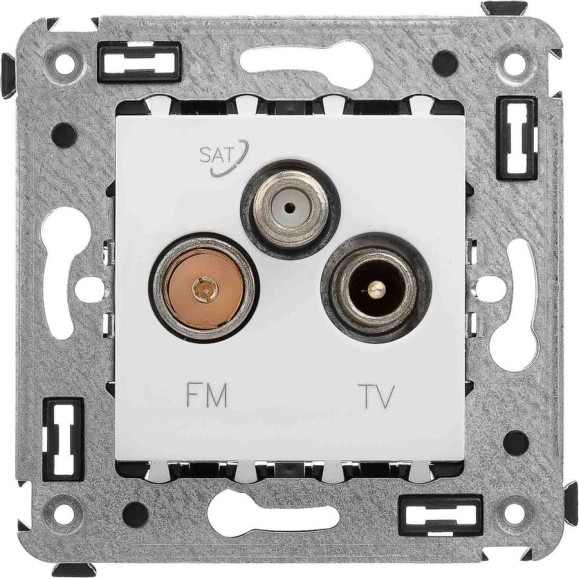 Розетка DKC TV FM SAT в стену, Avanti, Белое облако 4400533 Розетка DKC TV FM SAT в стену, Avanti, Белое облако 4400533