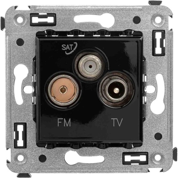 Розетка DKC TV FM SAT в стену, Avanti, Черный квадрат 4402533 Розетка DKC TV FM SAT в стену, Avanti, Черный квадрат 4402533