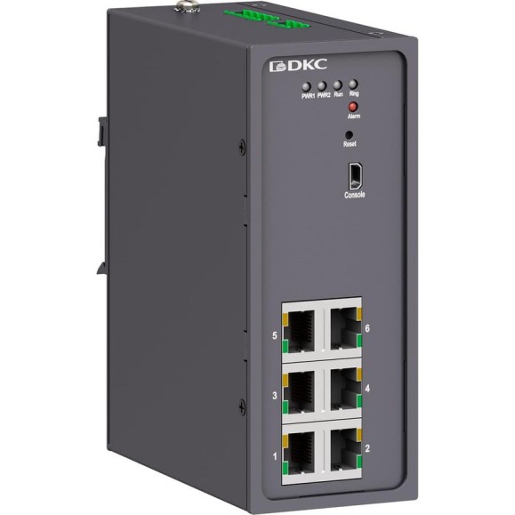 Промышленный управляемый коммутатор DKC 6×10/100Base T X портов RJ45, консольный порт Mini USB, 24 48В DC 18 72В DC , с р N2000 6T P N2000-6T-P1 Промышленный управляемый коммутатор DKC 6×10/100Base T X портов RJ45, консольный порт Mini USB, 24 48В DC 18 72В DC , с р N2000 6T P N2000-6T-P1