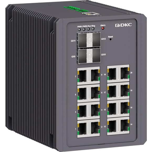 Промышленный управляемый коммутатор DKC 4×100Base FX, 1000Base X SFP слота: 16×10/100/1000Base T X портов RJ45, консольный N2000 4GX1 N2000-4GX16GEPN-P1 Промышленный управляемый коммутатор DKC 4×100Base FX, 1000Base X SFP слота: 16×10/100/1000Base T X портов RJ45, консольный N2000 4GX1 N2000-4GX16GEPN-P1