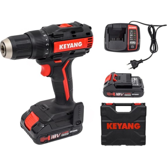 Бесщеточный аккумуляторный шуруповерт KEYANG DD18BL-W (Set) Бесщеточный аккумуляторный шуруповерт KEYANG DD18BL-W (Set)