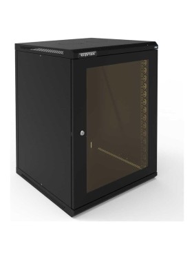 Шкаф настенный телекоммуникационный SUPRLAN стеклянная дверь ТВС-9U-600-450-СР-9005 05-2093 черный