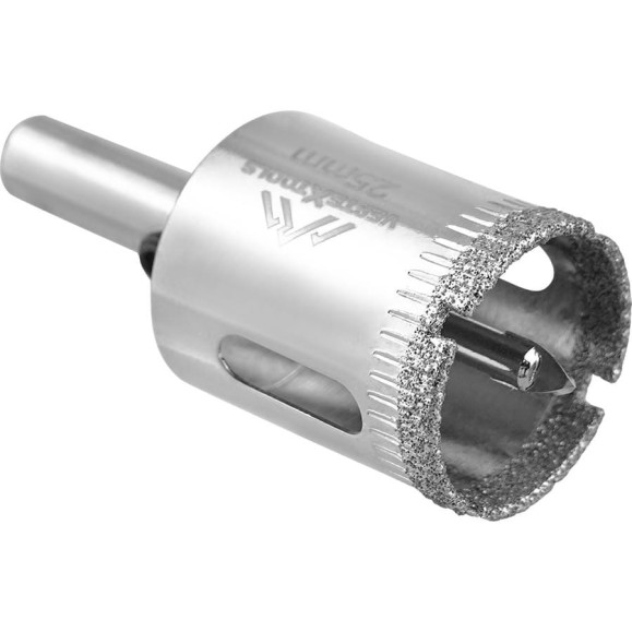 Коронка с центрирующим сверлом по стеклу и керамике (25х55 мм) Vertextools 336-25-55 Коронка с центрирующим сверлом по стеклу и керамике (25х55 мм) Vertextools 336-25-55