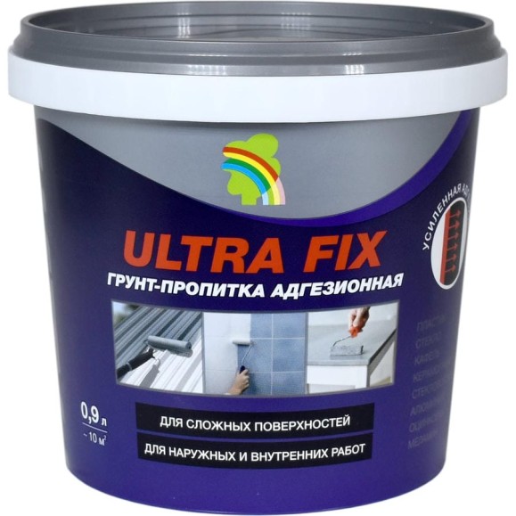 Адгезионная грунт-пропитка Радуга Ultra Fix 0,9 л 4630058020710 4630058024749