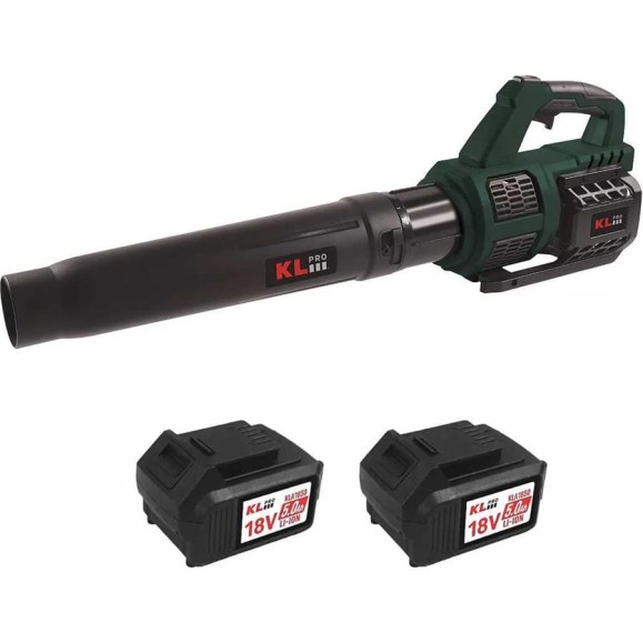 Профессиональная аккумуляторная воздуходувка KLPRO 18В, Li-ion-2шт 5,0Ач, ЗУ 4,5А возд поток 36-108 км/с Turbo: 151 км/с 20221 KLBUF18-50 Профессиональная аккумуляторная воздуходувка KLPRO 18В, Li-ion-2шт 5,0Ач, ЗУ 4,5А возд поток 36-108 км/с Turbo: 151 км/с 20221 KLBUF18-50