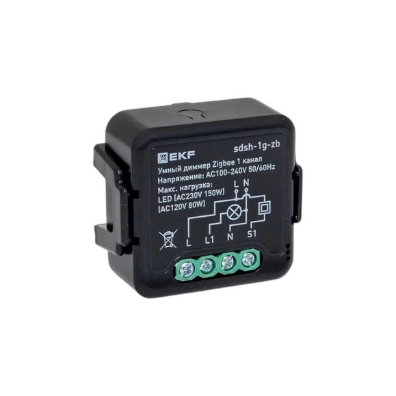 Умный диммер EKF в подрозетник 1-канальный Zigbee Connect Select sdsh-1g-zb Умный диммер EKF в подрозетник 1-канальный Zigbee Connect Select sdsh-1g-zb