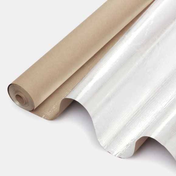 Алюминиевая фольга на крафт бумаге Megaflex KF Foil 1 м х 20 м (20 м2) FOIKFF.100.20 Алюминиевая фольга на крафт бумаге Megaflex KF Foil 1 м х 20 м (20 м2) FOIKFF.100.20