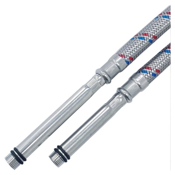 Подводка для смесителя СТМ удлиненный штуцер сталь 1/2xM10x150 см (пара) CWFHL150 Подводка для смесителя СТМ удлиненный штуцер сталь 1/2xM10x150 см (пара) CWFHL150