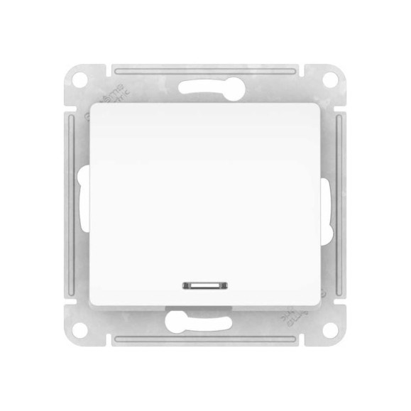 Выключатель 1-клавишный Systeme Electric GLOSSA с подсветкой, сх.1а, 10АХ, мех., быстрозажим. клем., белый GSL000113S Выключатель 1-клавишный Systeme Electric GLOSSA с подсветкой, сх.1а, 10АХ, мех., быстрозажим. клем., белый GSL000113S