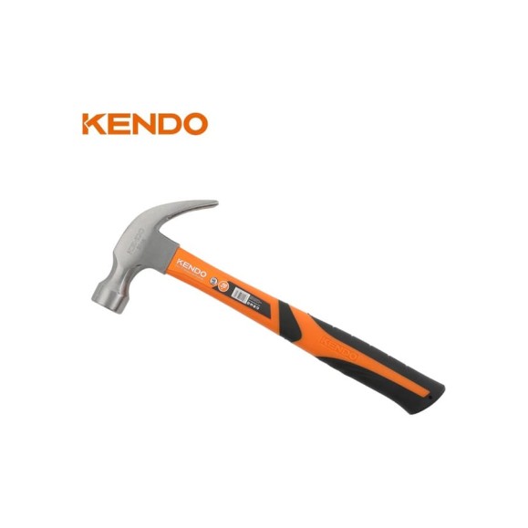 Молоток-гвоздодер с фиберглассовой рукояткой KENDO 225 гр 25107