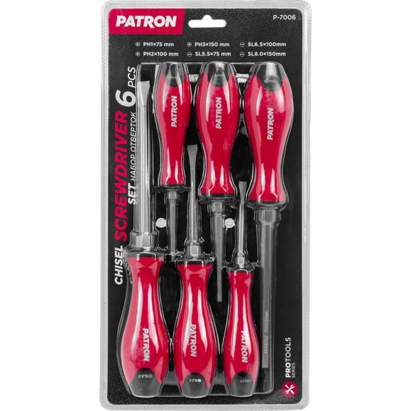 Набор отверток Patron 6 предметов P-7006(64830)