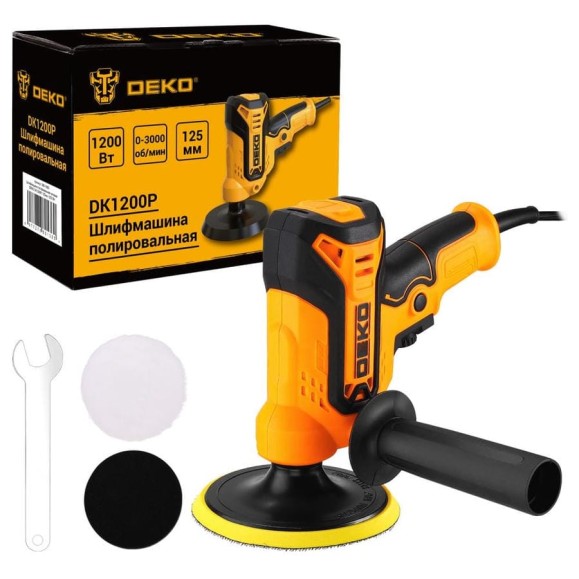 Шлифмашина полировальная сетевая DEKO DK1200P, 125 мм, 1200 Вт 086-1006 Шлифмашина полировальная сетевая DEKO DK1200P, 125 мм, 1200 Вт 086-1006