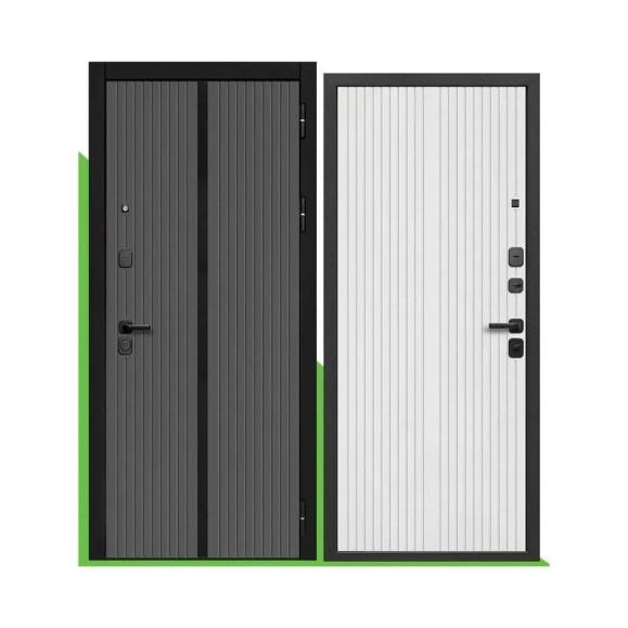 Дверь входная DIVA Foreman Ф-9 2050x860, правая, Графит - Белый матовый УТ-00084196 Дверь входная DIVA Foreman Ф-9 2050x860, правая, Графит - Белый матовый УТ-00084196