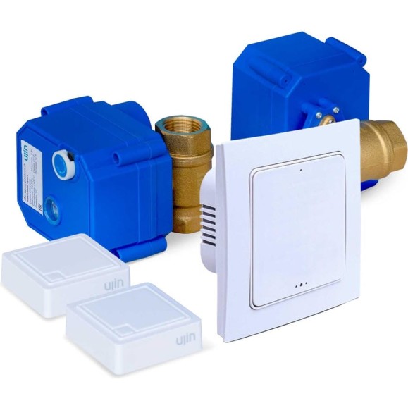 Система защиты от протечек Ujin Water Control (2 беспроводных датчика + 2 шаровых крана 1/2 ''+ контроллер) wi-fi/управление через приложение S-ALP-01 Система защиты от протечек Ujin Water Control (2 беспроводных датчика + 2 шаровых крана 1/2 ''+ контроллер) wi-fi/управление через приложение S-ALP-01
