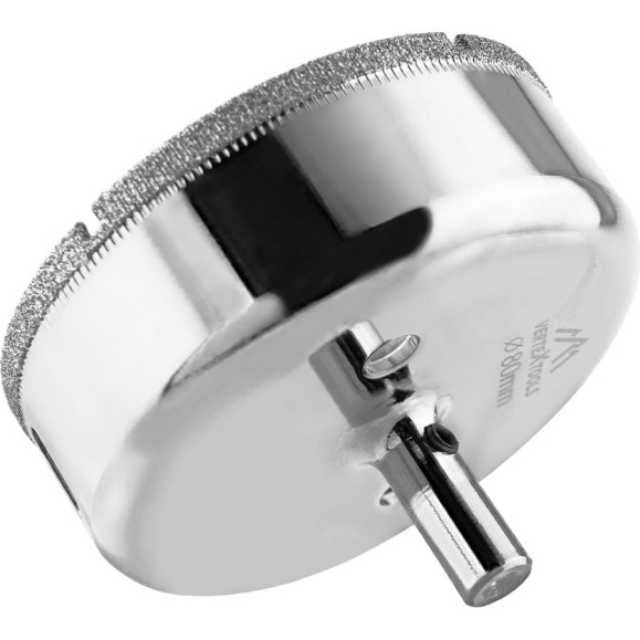 Коронка с центрирующим сверлом по стеклу и керамике (80х31 мм) vertextools 336-80-55