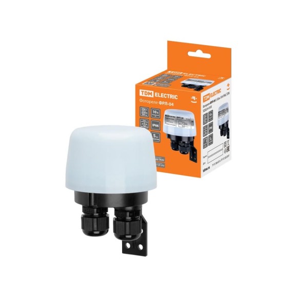 Фотореле TDM ELECTRIC ФРЛ-04 5-50лк, 10А, IP66 SQ0324-0103