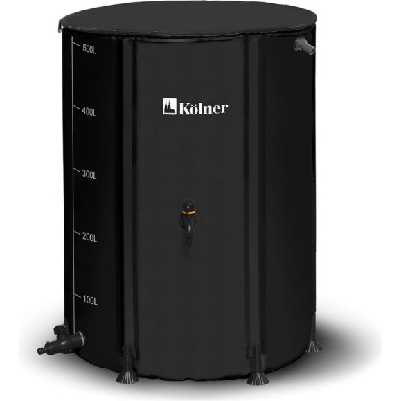 Бочка для воды Kolner KWB 500B (500 л, с краном и крышкой, ПВХ, черная, УФ-защита), 8091100310 Бочка для воды Kolner KWB 500B (500 л, с краном и крышкой, ПВХ, черная, УФ-защита), 8091100310