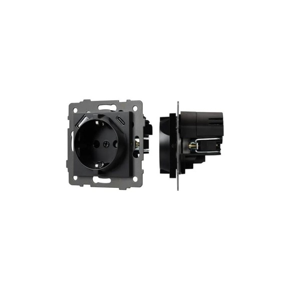 Механизм розетки с USB зарядкой Arlight SCT-MUAC-PL-BK-V 1шт 0 049830 Механизм розетки с USB зарядкой Arlight SCT-MUAC-PL-BK-V 1шт 0 049830