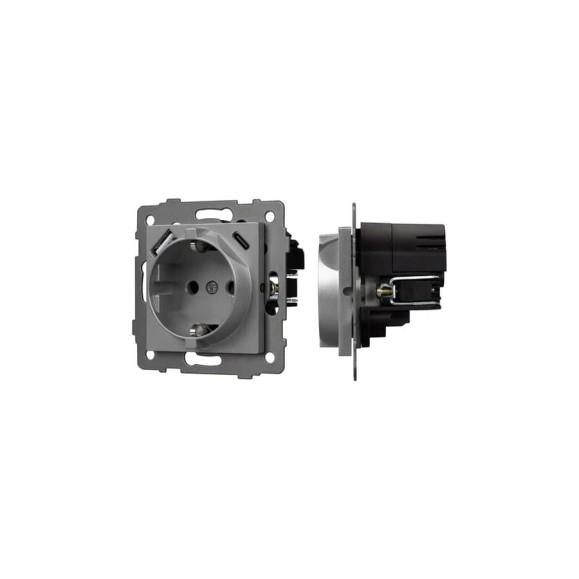 Механизм розетки с USB зарядкой Arlight SCT-MUAC-PL-GR-V 1шт 049831 Механизм розетки с USB зарядкой Arlight SCT-MUAC-PL-GR-V 1шт 049831