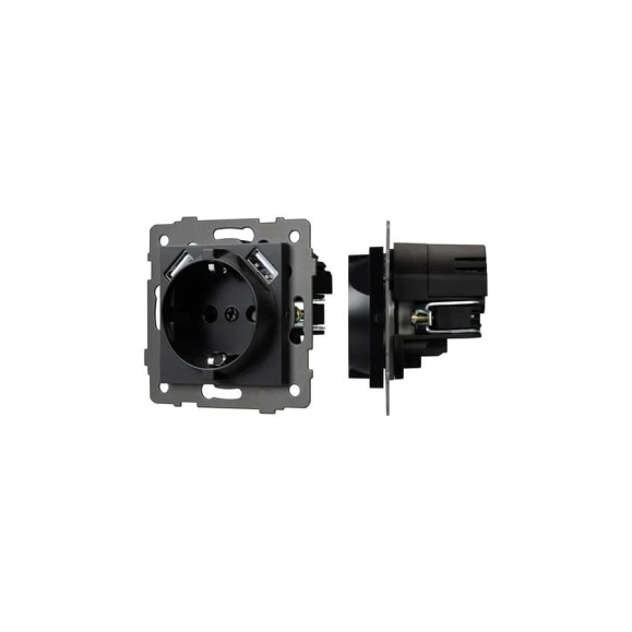 Механизм розетки с USB зарядкой Arlight SCT-MUAA-PL-BK-V 1шт 0 049819 Механизм розетки с USB зарядкой Arlight SCT-MUAA-PL-BK-V 1шт 0 049819