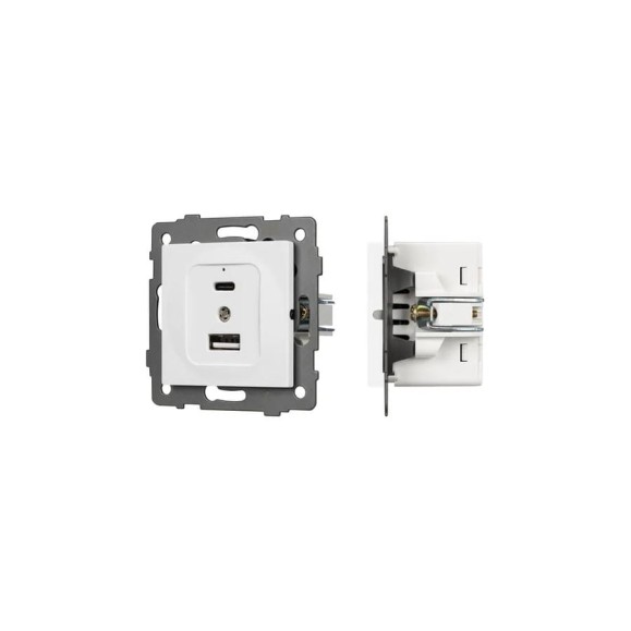 Механизм USB розетки Arlight SCT-MUAC-PL-WH-V 1шт 049839