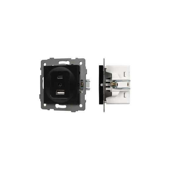 Механизм USB розетки Arlight SCT-MUAC-PL-BK-V 1шт 0 049838
