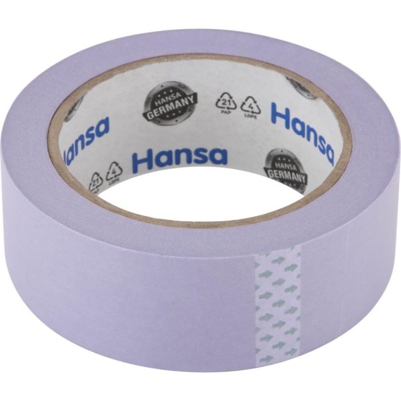 Малярная лента HANSA Professional из японской рисовой бумаги для деликатных поверхностей, фиолетовая, 38 мм 50 м 702738 Малярная лента HANSA Professional из японской рисовой бумаги для деликатных поверхностей, фиолетовая, 38 мм 50 м 702738
