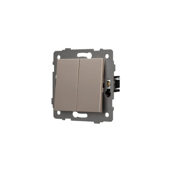 Механизм выключателя двухклавишный проходной Arlight SWT-MKP2-PL-GD-V 1шт 049895