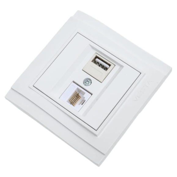Розетка Metronex Electric Verona для USB + LAN FRZ00050302BEL Розетка Metronex Electric Verona для USB + LAN FRZ00050302BEL
