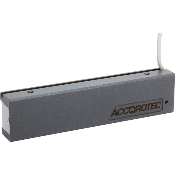 Электромагнитный замок ACCORDTEC ML-200K-3 Premium Grey с планкой, усилие удержания 200 кг, цвет серый RAL 9007, комплектация: с планкой AT-15262
