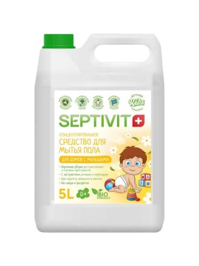 Средство для пола SEPTIVIT KIDS Для домов с детьми, 5л 374_5 Средство для пола SEPTIVIT KIDS Для домов с детьми, 5л 374_5