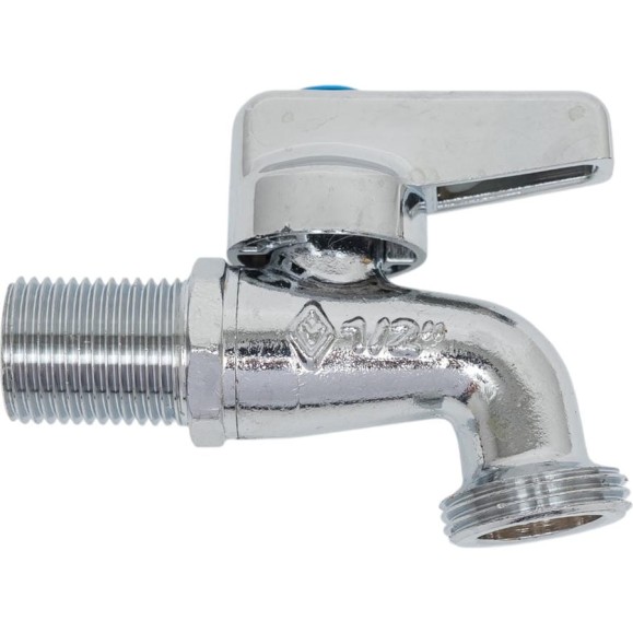 Mиникран шаровой для стиральной машины Bugatti хром, G1/2"x G3/4" арт.892 08920002 Mиникран шаровой для стиральной машины Bugatti хром, G1/2"x G3/4" арт.892 08920002