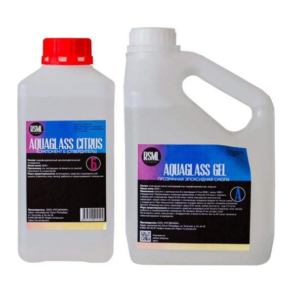 Универсальная эпоксидная смола для рисования РУ-СМОЛА AquaGlass GEL 3000 грамм AQgel3000 Универсальная эпоксидная смола для рисования РУ-СМОЛА AquaGlass GEL 3000 грамм AQgel3000