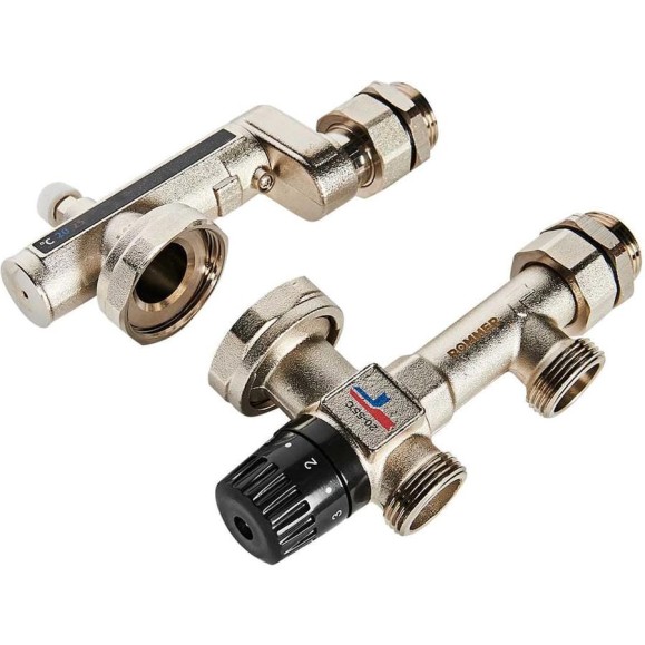 Насосно-смесительный узел ROMMER RDG-0120-005010 с термостатическим клапаном RG0093KM4M9J5D