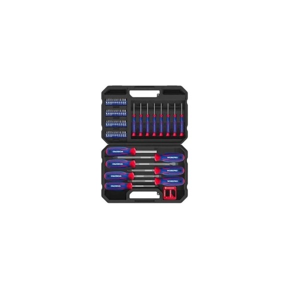 Набор отверток и бит в кейсе WORKPRO 56шт. WP200518