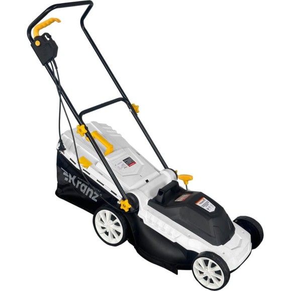 Электрическая газонокосилка KRANZ KR-2000, 2000 Вт, ширина 42 см, 6 уровней, 45 л KR-16-1241 Электрическая газонокосилка KRANZ KR-2000, 2000 Вт, ширина 42 см, 6 уровней, 45 л KR-16-1241