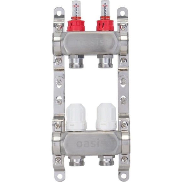 Коллекторная группа OASIS с расх., 2-вых. НЕРЖ 1”3/4 KNB01-02 Коллекторная группа OASIS с расх., 2-вых. НЕРЖ 1”3/4 KNB01-02
