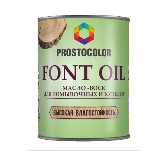 Масло-воск для помывочных и купелей PROSTOCOLOR Font Oil ПРОСТОКОЛОР 0.75 л 101332