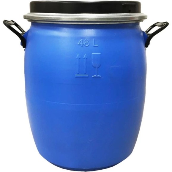 Бочка BlackWeld п/э 48л с крышкой на пластиковом обруче синяя 145150 Бочка BlackWeld п/э 48л с крышкой на пластиковом обруче синяя 145150