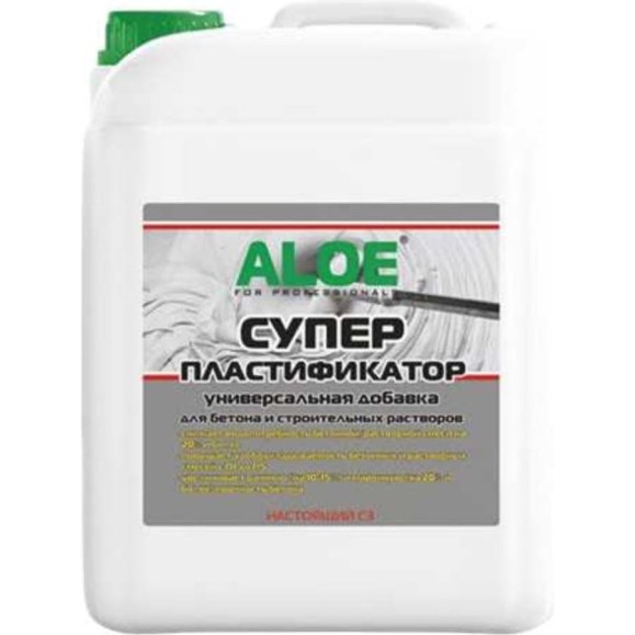 Суперпластификатор для бетона и строительных растворов ALOE С 3, 5 л, 10522 Суперпластификатор для бетона и строительных растворов ALOE С 3, 5 л, 10522